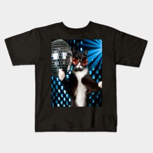 disco cat Kids T-Shirt